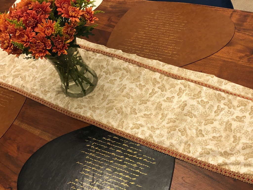 final look of the table runner